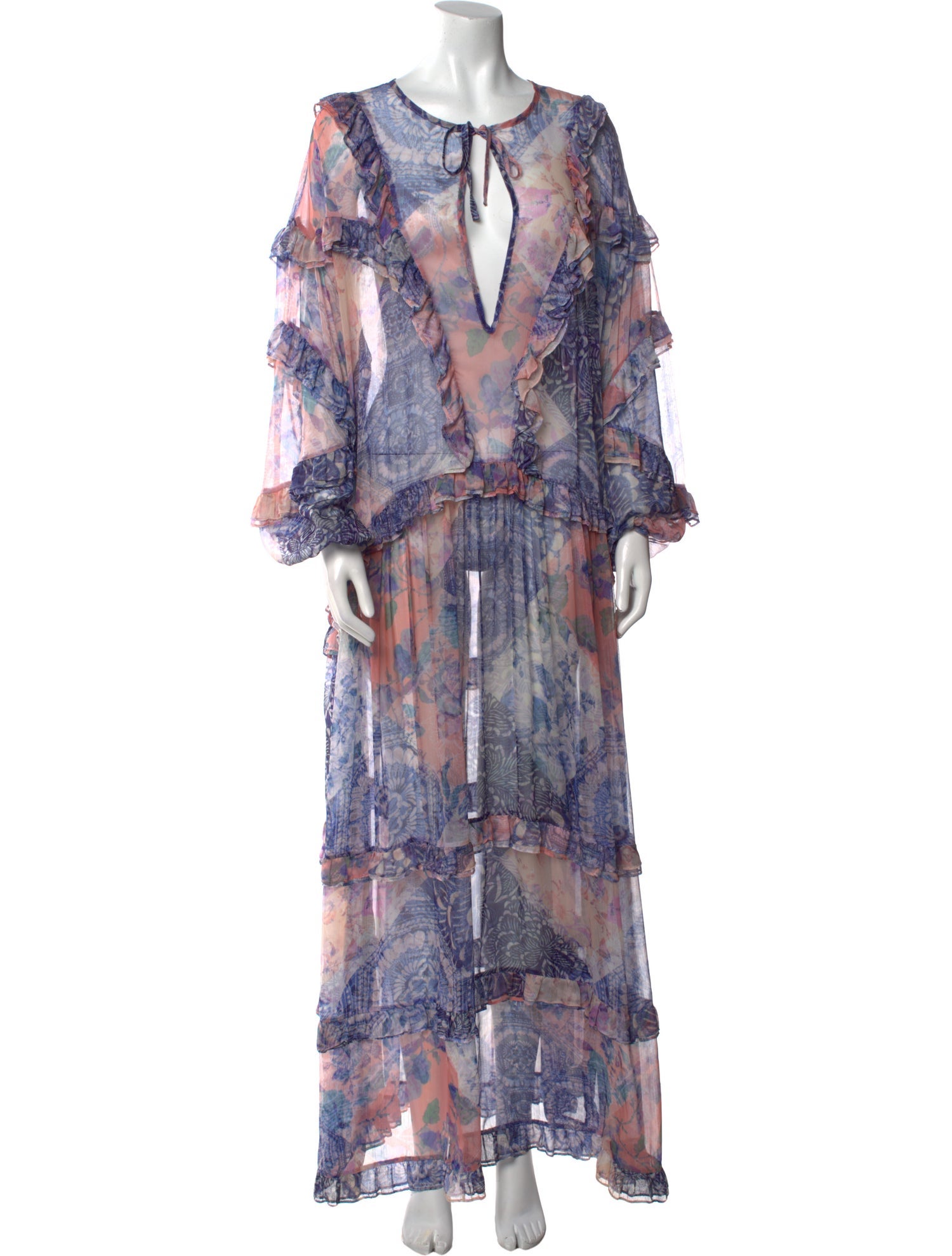 MISA Los Angeles Printed Long Dress