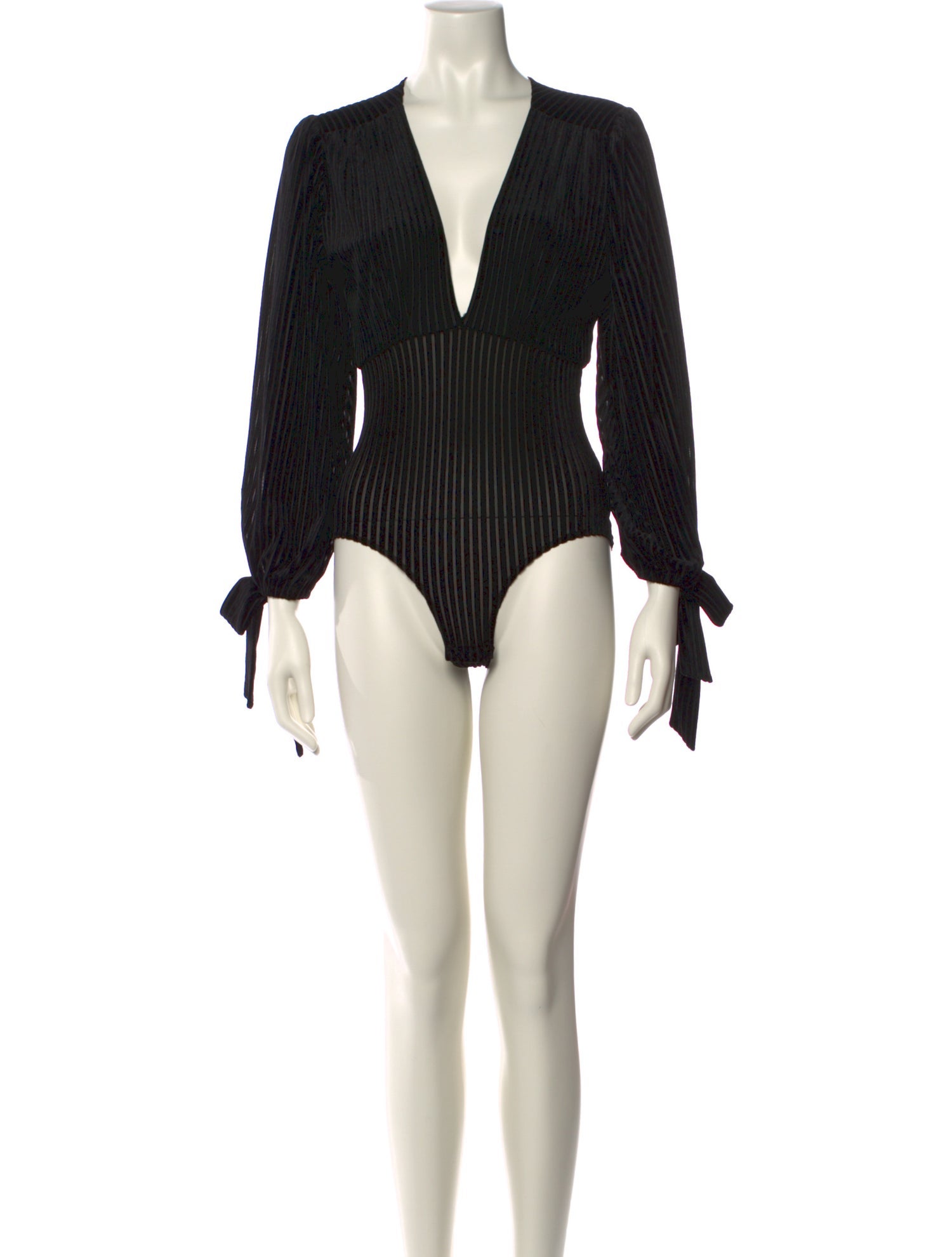 MISA Los Angeles V-Neck Long Sleeve Bodysuit