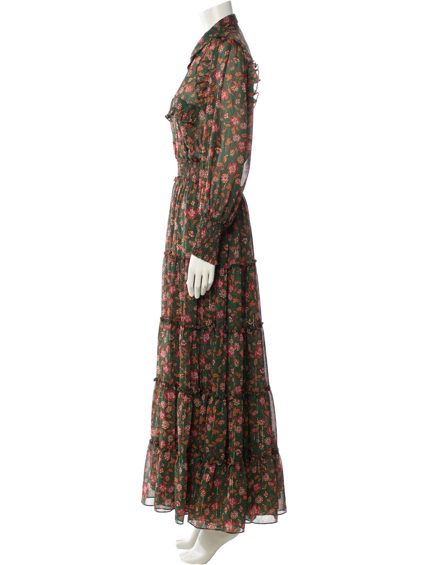 MISA Los Angeles Floral Print Long Dress