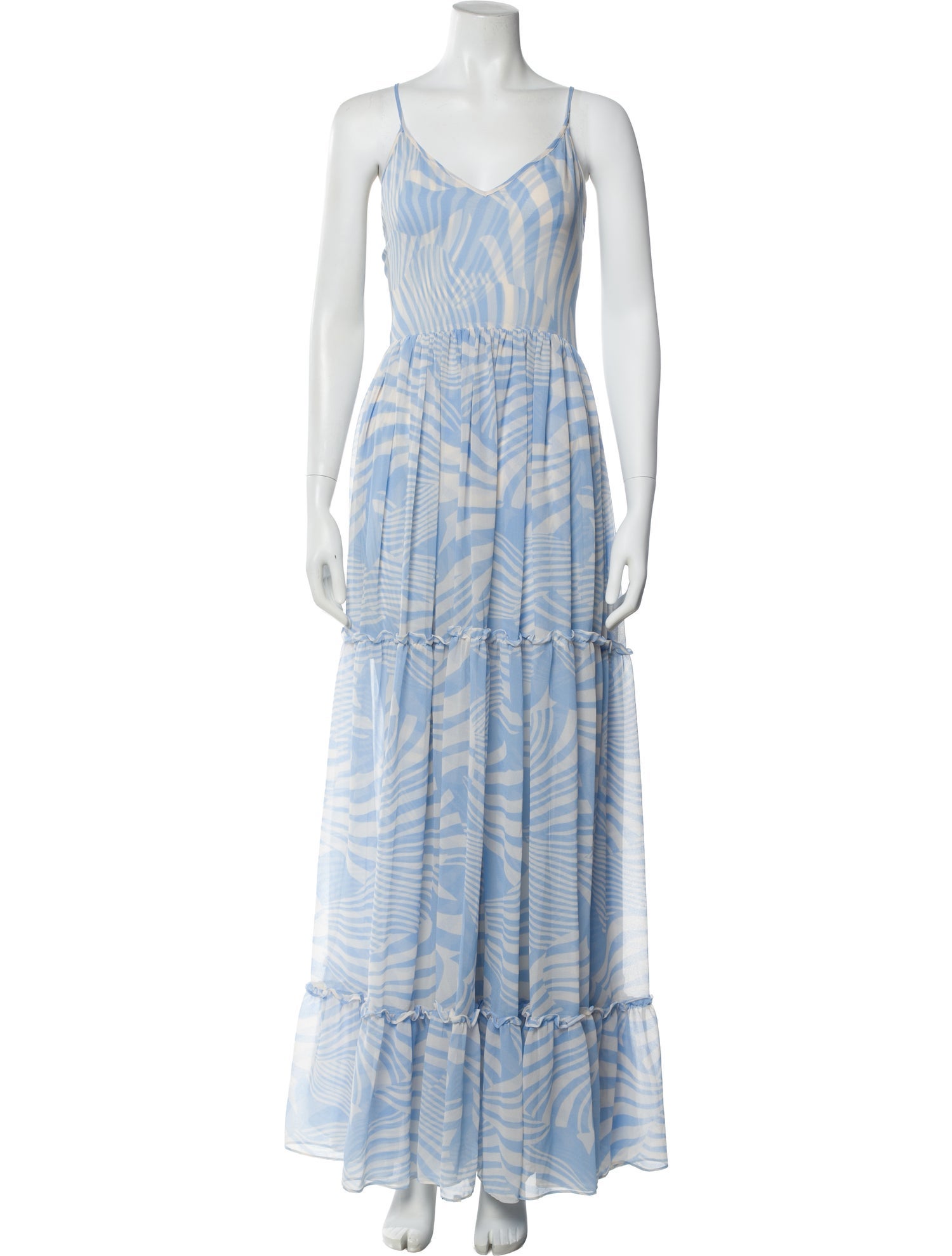 MISA Los Angeles Tie-Dye Print Long Dress