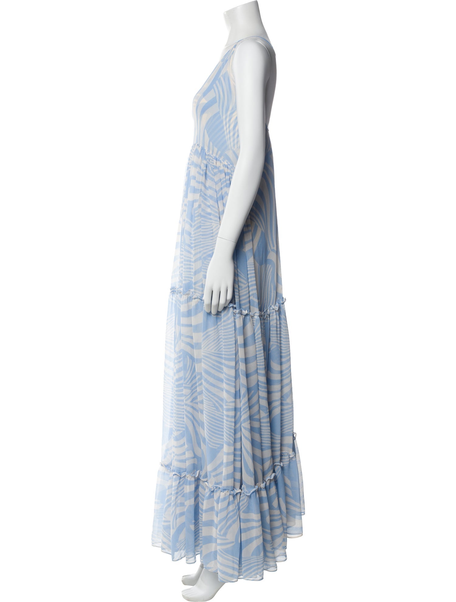 MISA Los Angeles Tie-Dye Print Long Dress