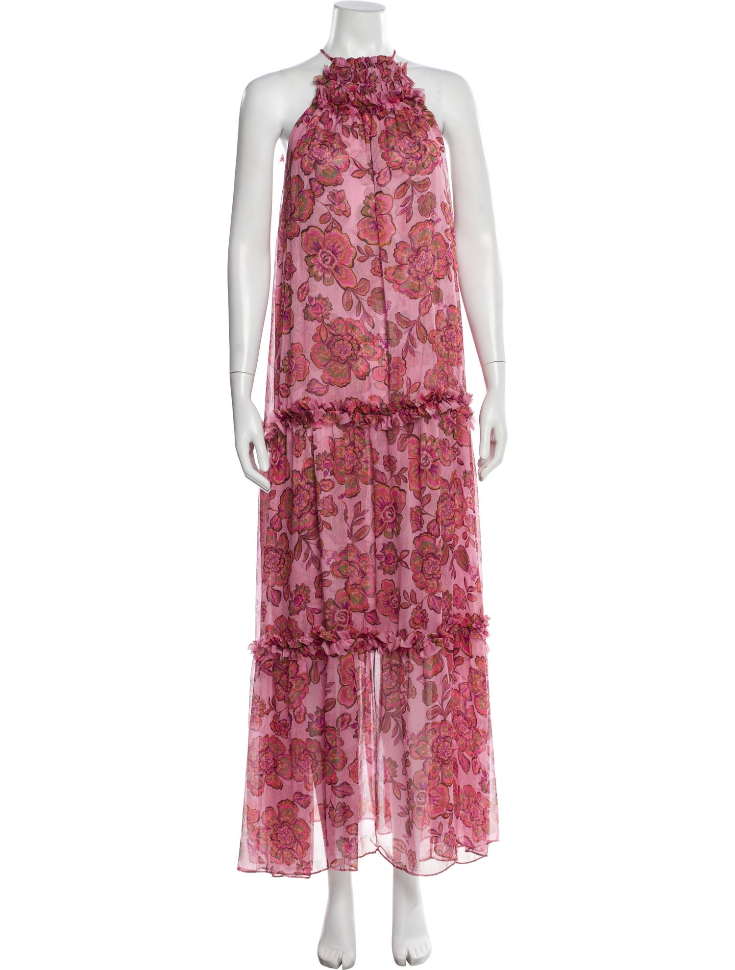 MISA Los Angeles Floral Print Long Dress
