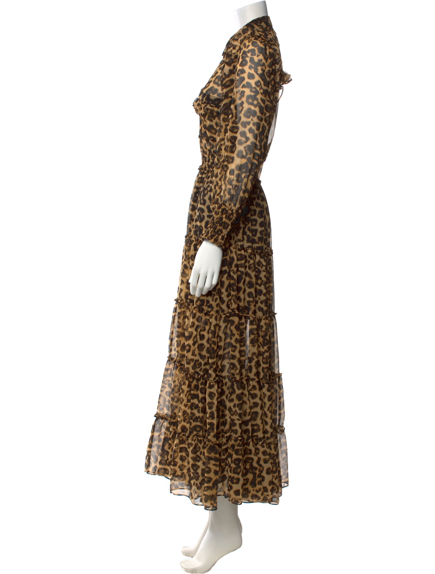 MISA Los Angeles Animal Print Long Dress