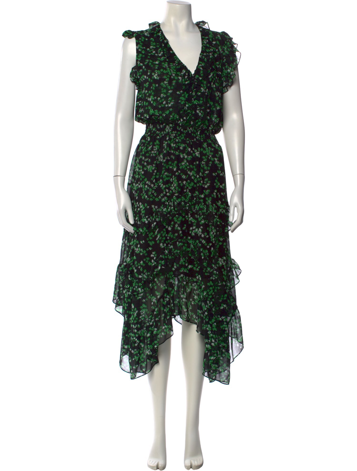 misa green floral dress CARMELA DRESS main image 1