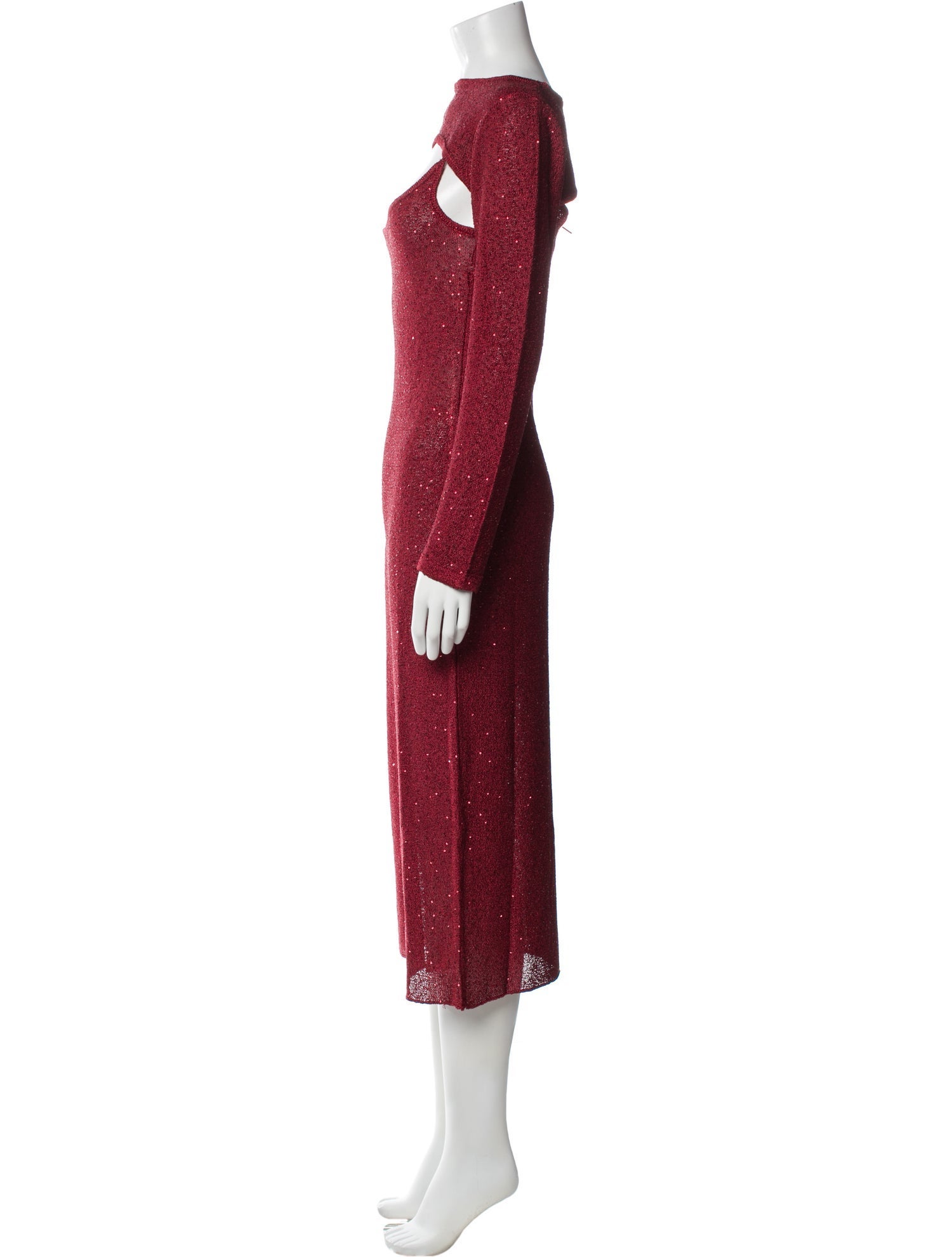 misa los angeles red dress Abstract Orchid Chiffon / XS