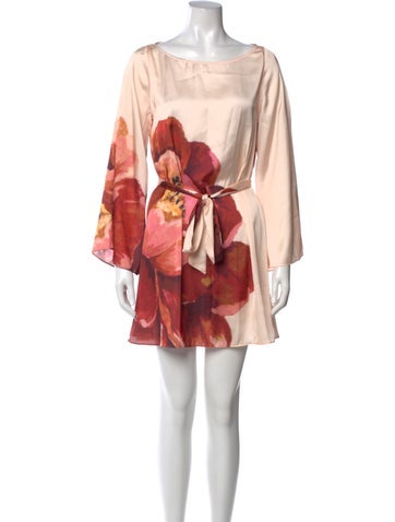 Pre-owned Misa Floral Print Mini Dress W/ Tags In Multi
