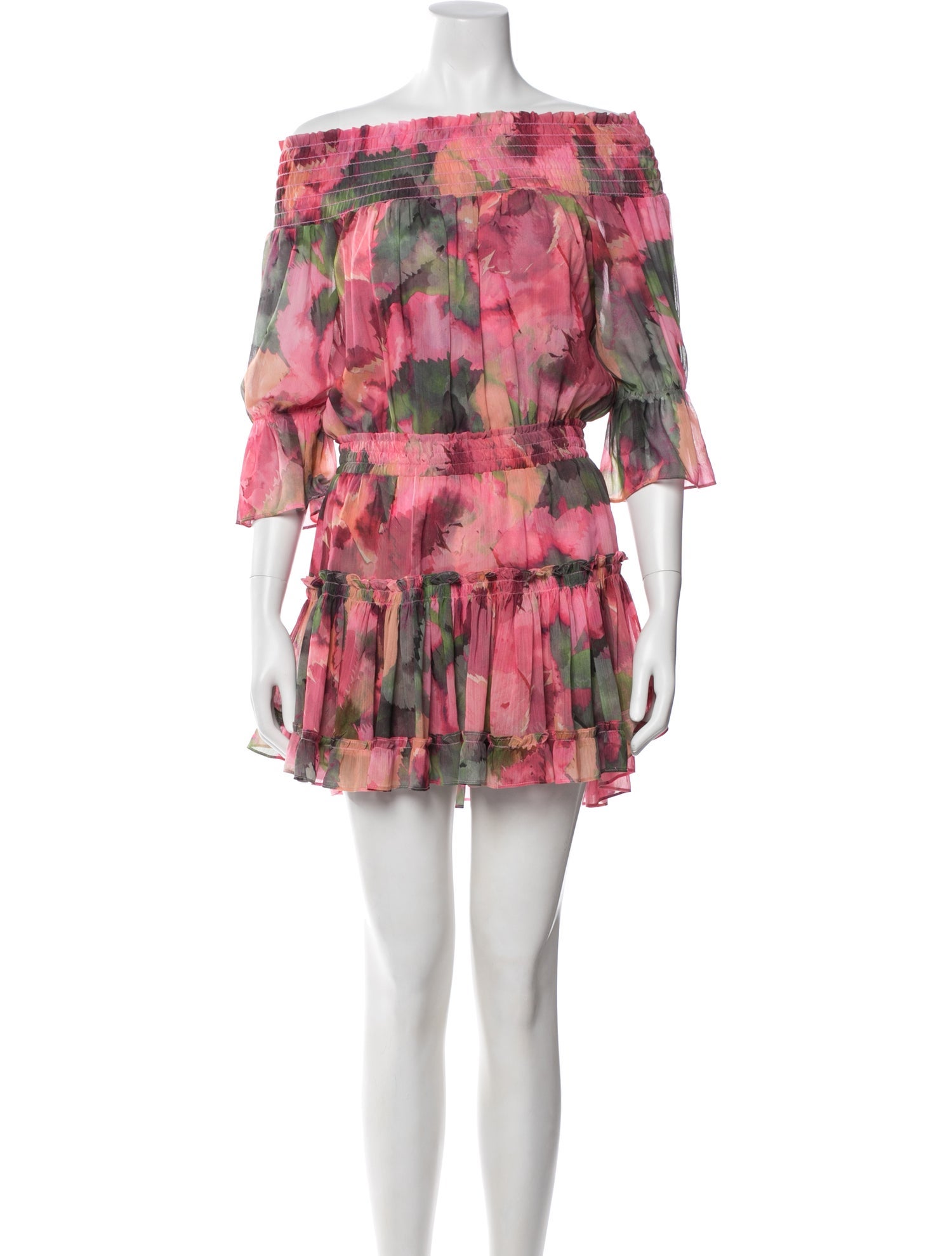 misa los angeles pink floral dress MISA Novah Dress | Pink/Floral | Size L