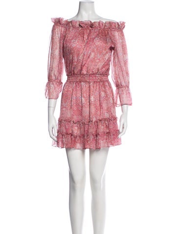 Pre-owned Misa Floral Print Mini Dress W/ Tags In Multi