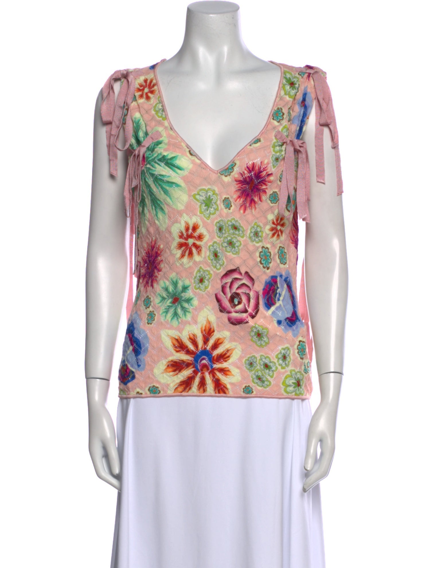 Missoni x Wolford Printed V-Neck Blouse