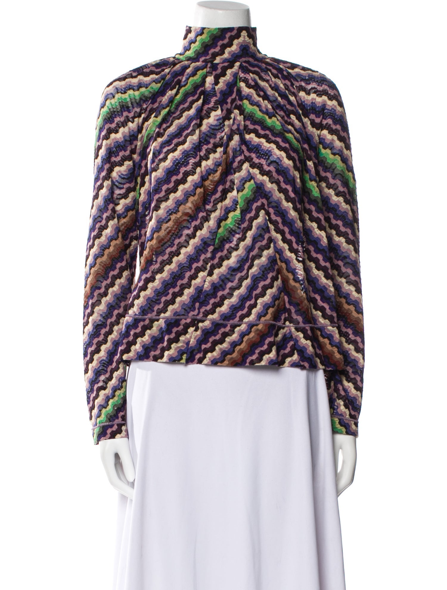 Missoni x Wolford Printed Mock Neck Blouse