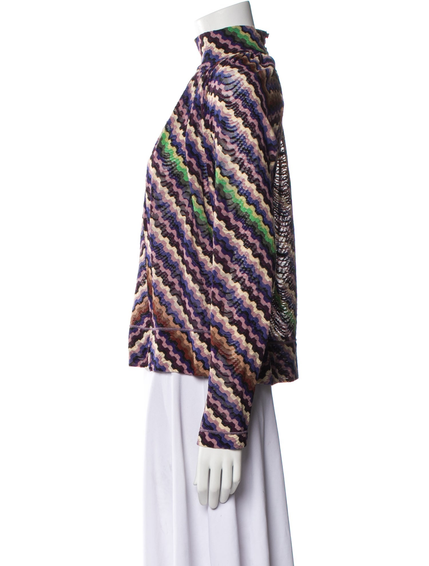 Missoni x Wolford Printed Mock Neck Blouse