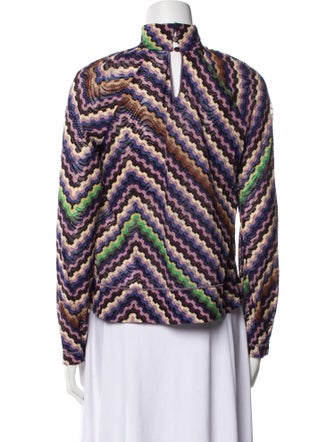 Missoni x Wolford Printed Mock Neck Blouse