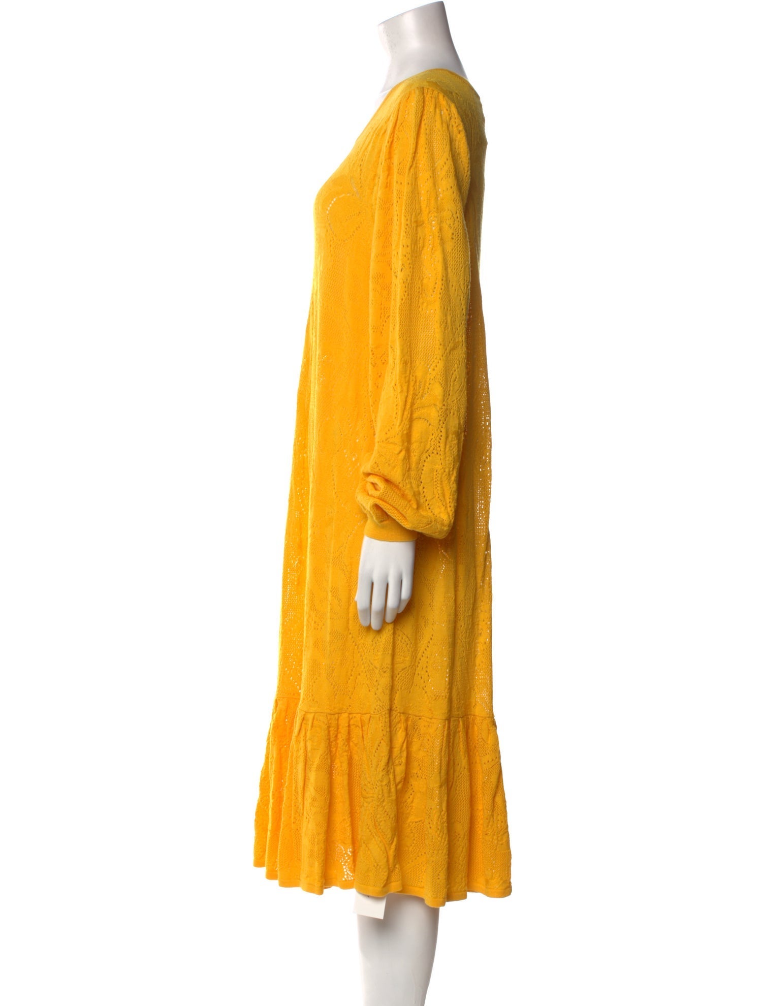 Misha and Puff Scoop Neck Midi Length Dress w/ Tags