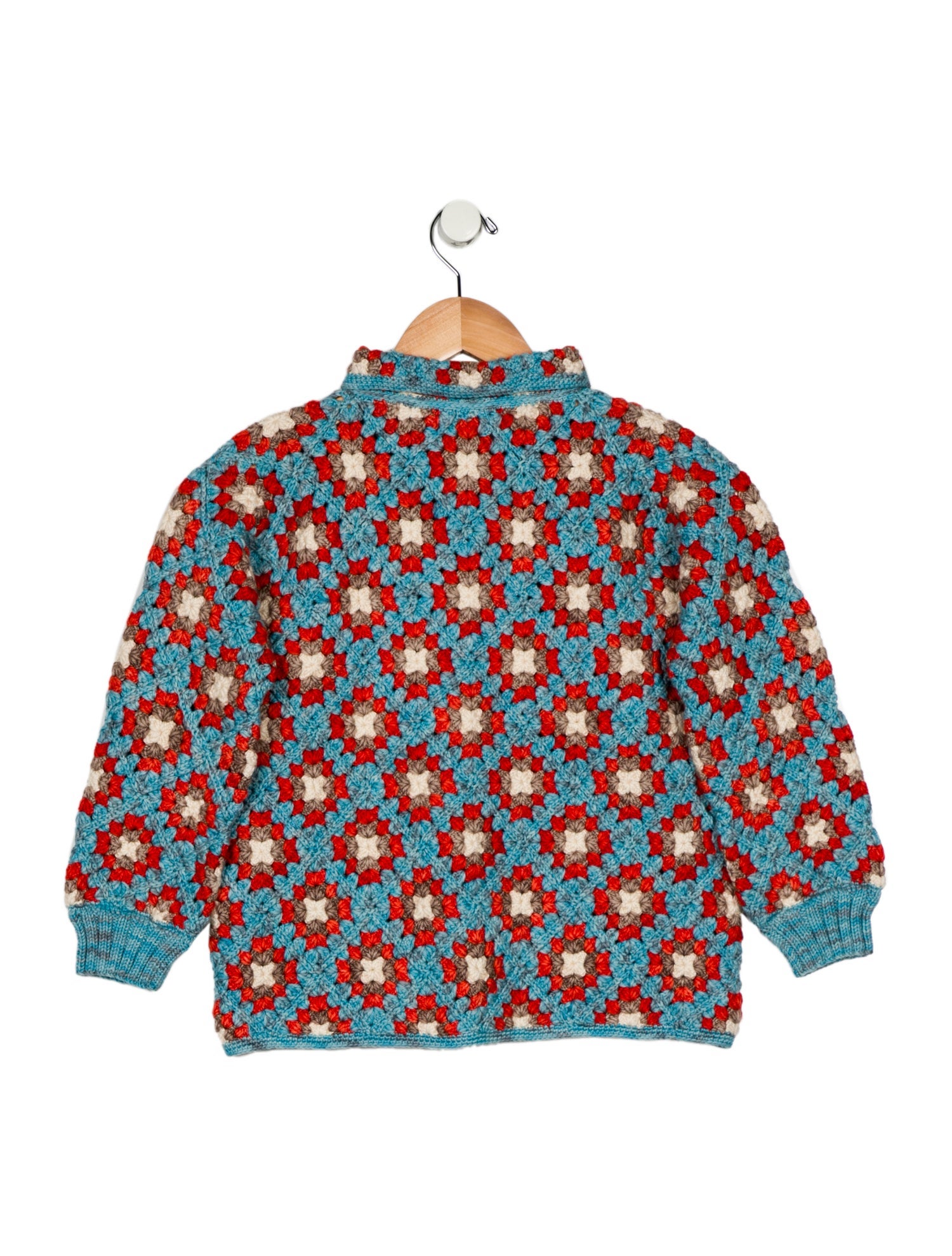 Misha and Puff Kids Girls' Printed Merino Wool Cardigan