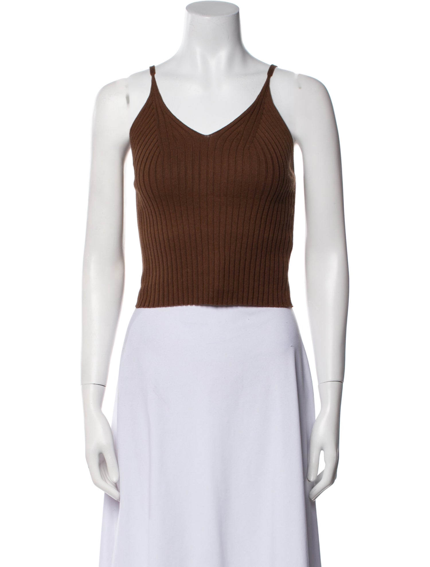 Misha and Puff V-Neck Sleeveless Crop Top