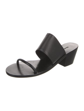Misha and Puff Leather Slides