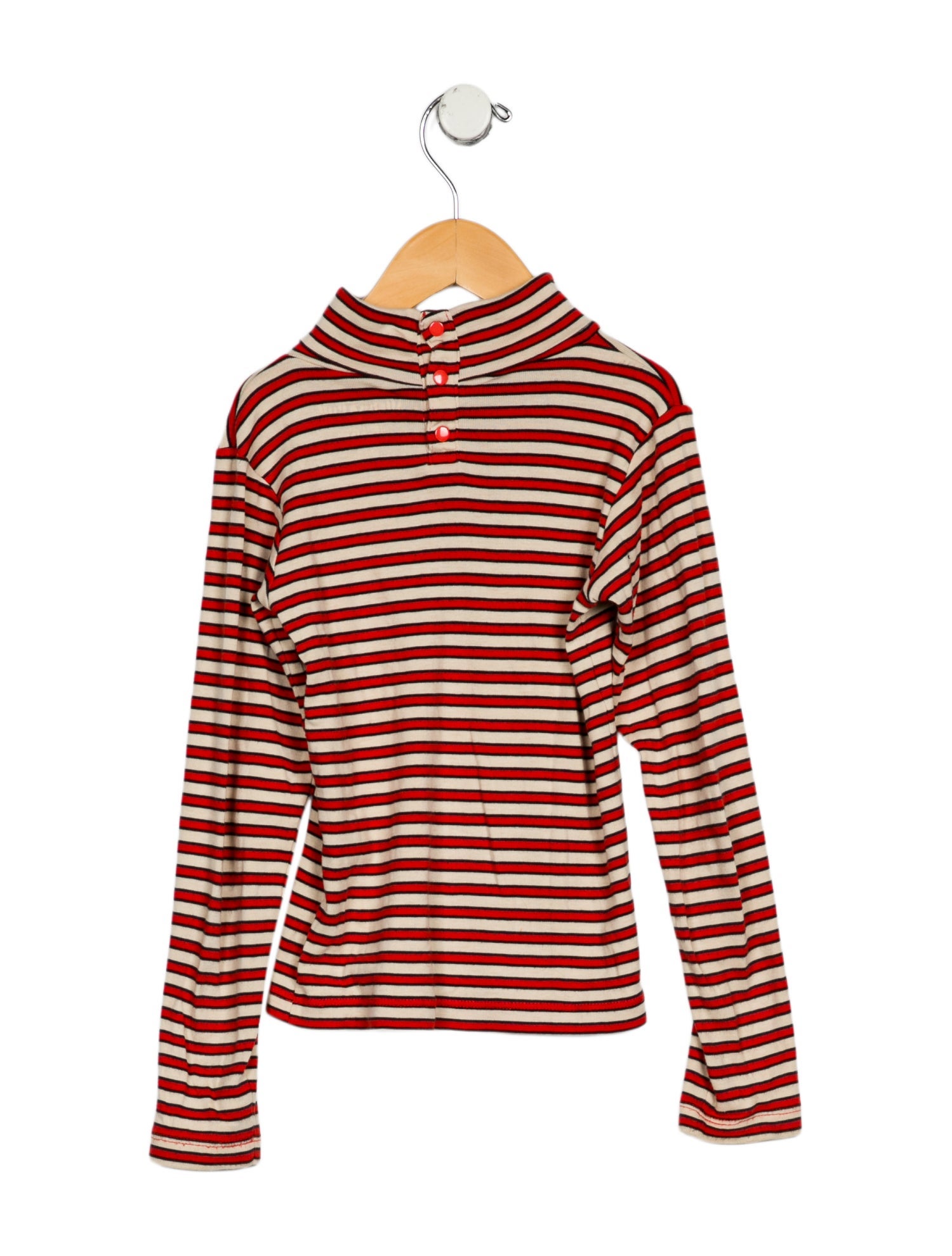 Misha and Puff Girls' Pima Cotton Striped Turtleneck