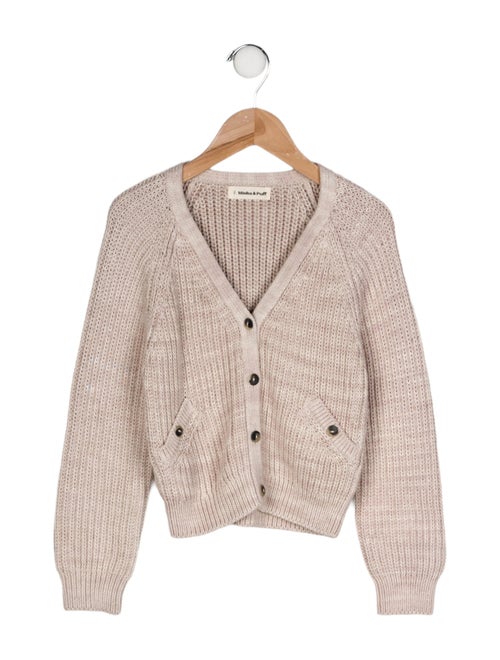 Misha and Puff Solid Woven Cardigan
