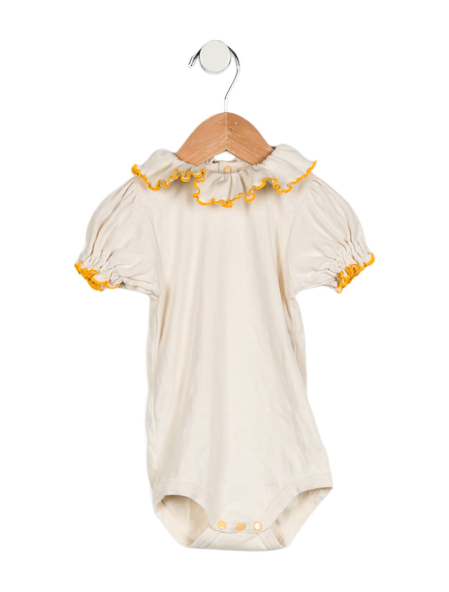 Misha and Puff Infant Girls' Solid Short Sleeve Onesie