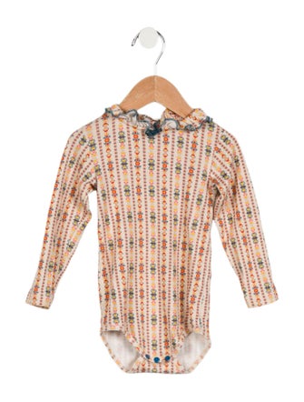 Misha and Puff Infant Girls' Pattern Print Long Sleeve Onesie