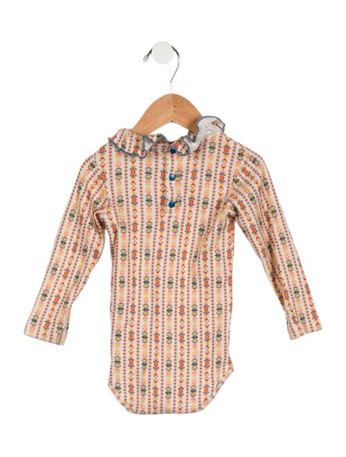 Misha and Puff Infant Girls' Pattern Print Long Sleeve Onesie