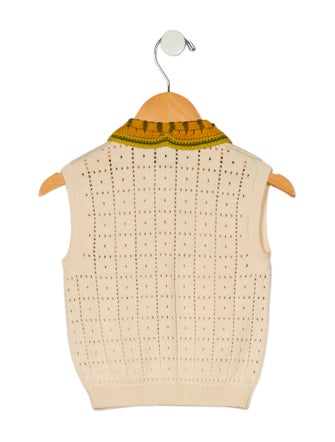 Misha and Puff Girls' Crochet Knit Vest