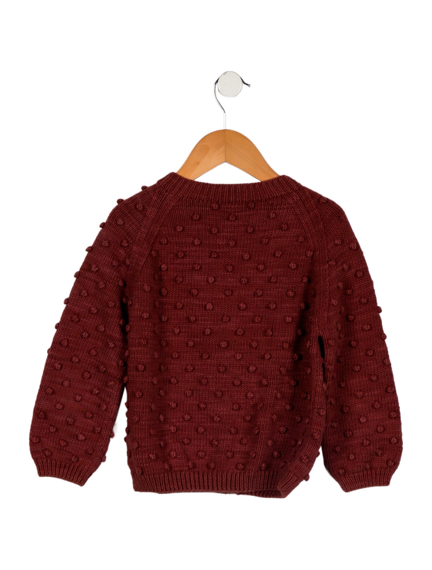 Misha and Puff Girls' Knit Pom Pom Cardigan