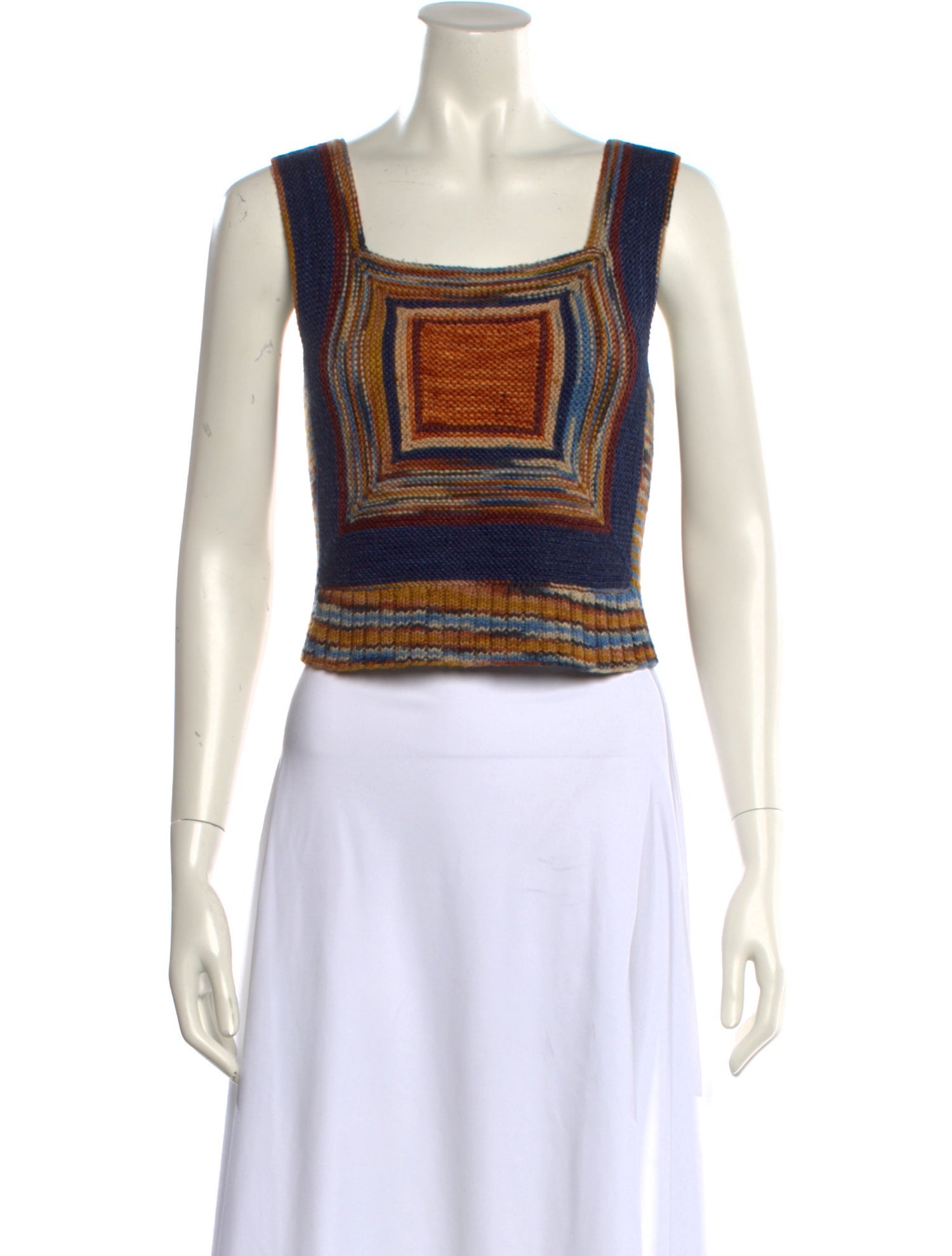 Misha and Puff Merino Wool Printed Crop Top