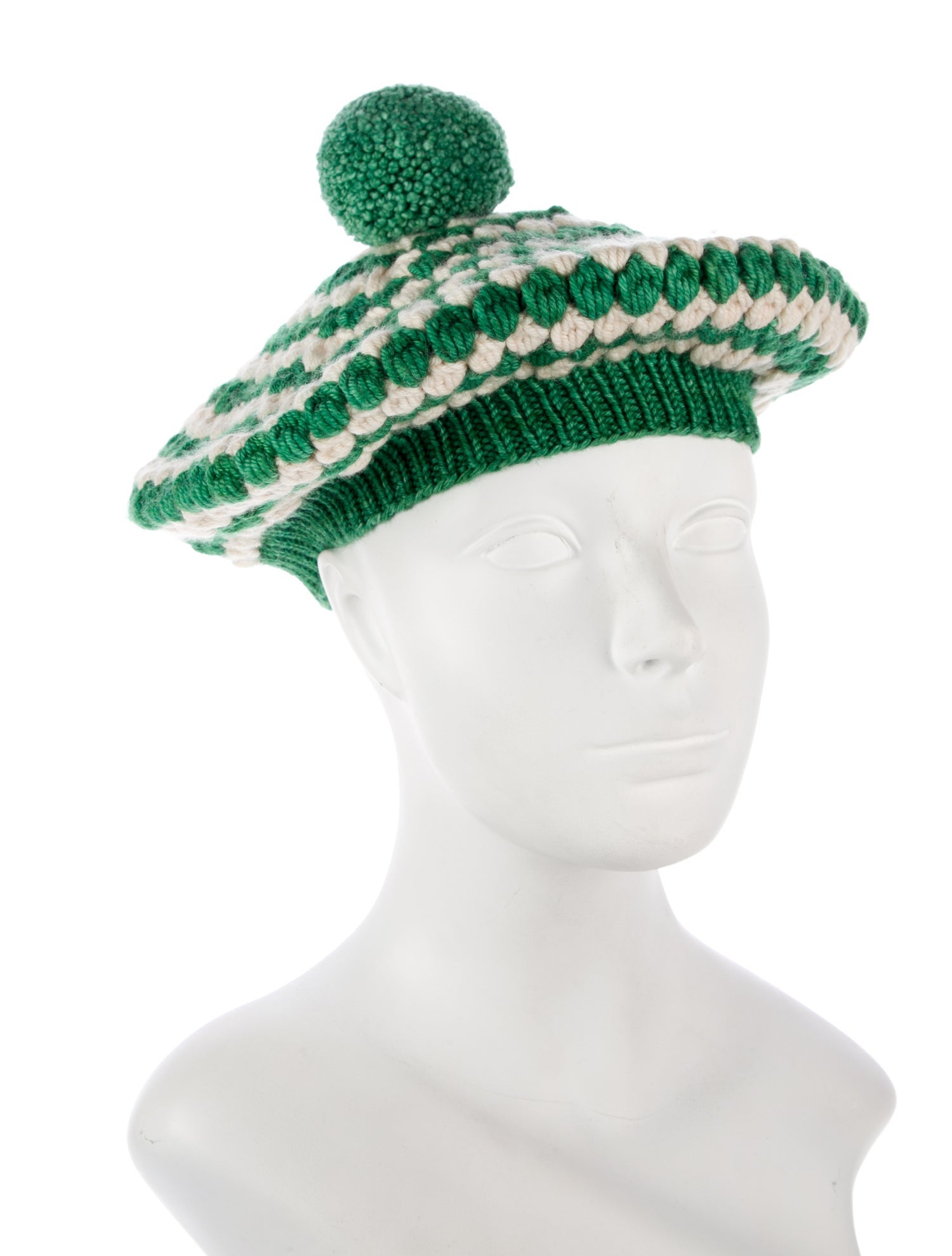 Misha and Puff Wool Knit Beret Hat