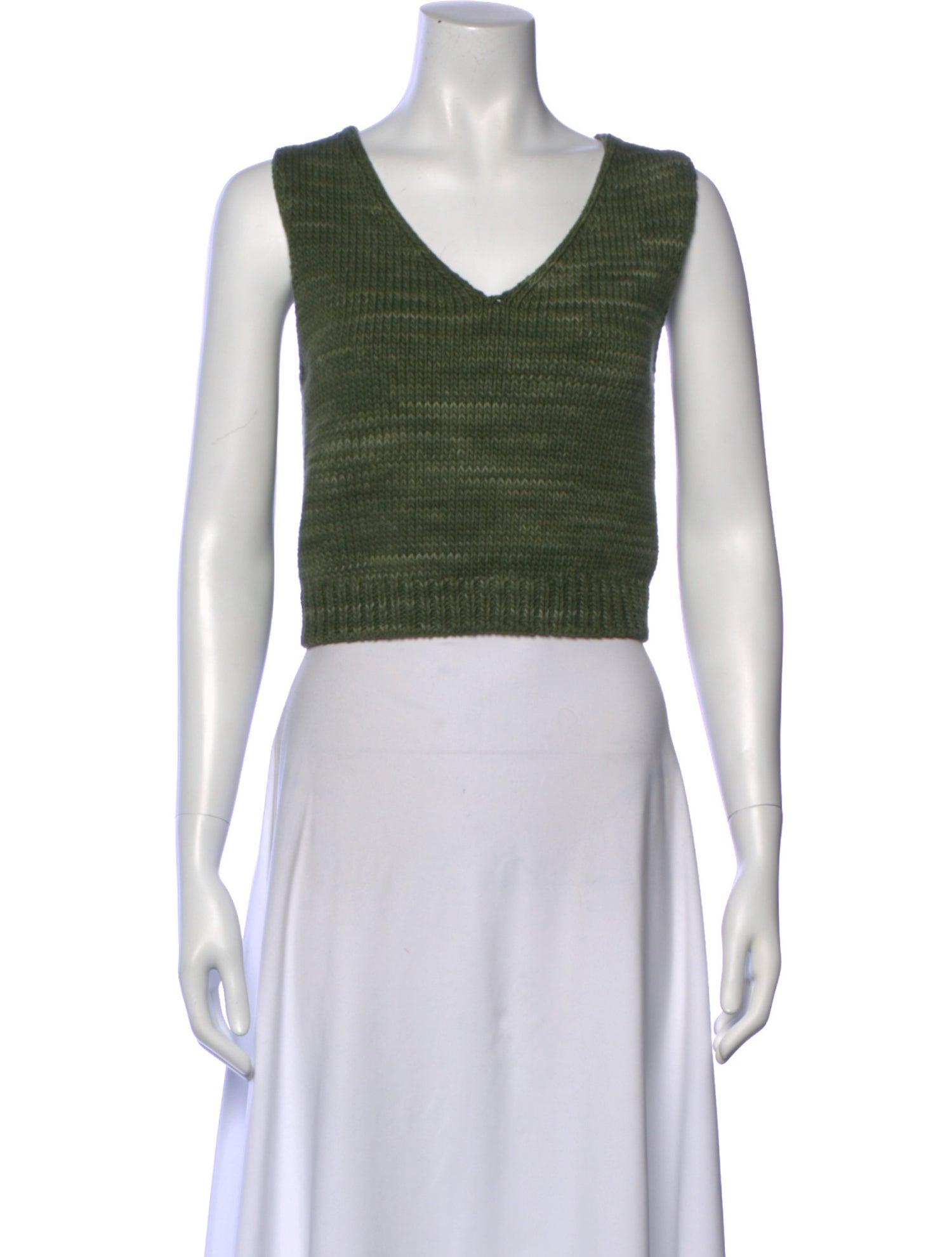 Misha and Puff V-Neck Sleeveless Crop Top
