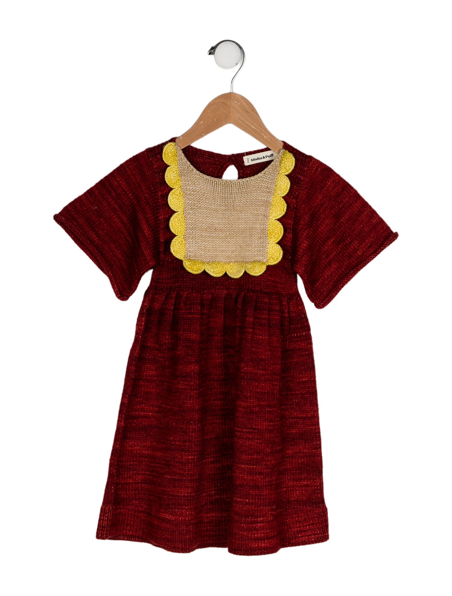 Misha and Puff Merino Wool Short Sleeve Sweater Dress