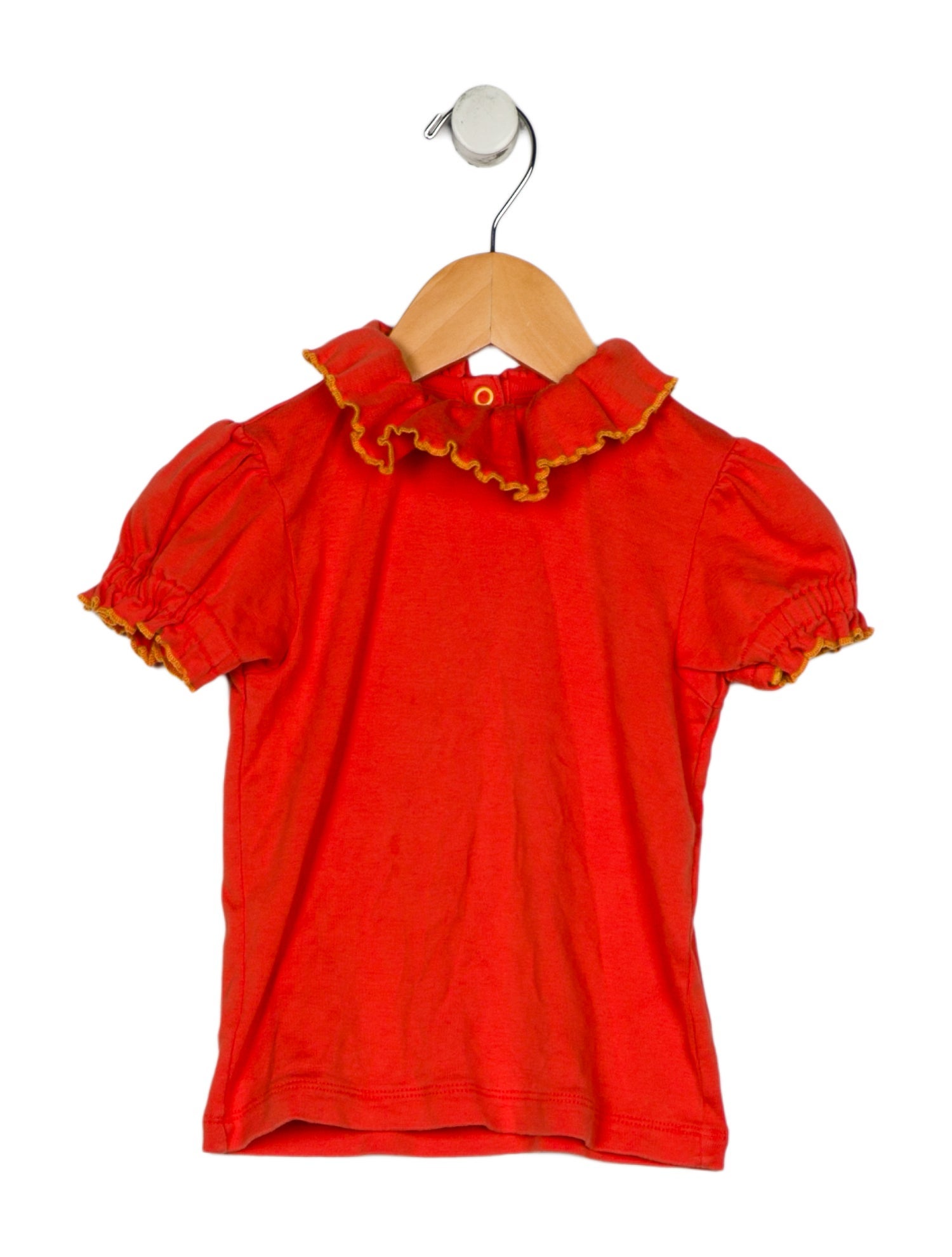 Misha and Puff Toddler Girls Ruffle Embellished Snap Closure Shirt