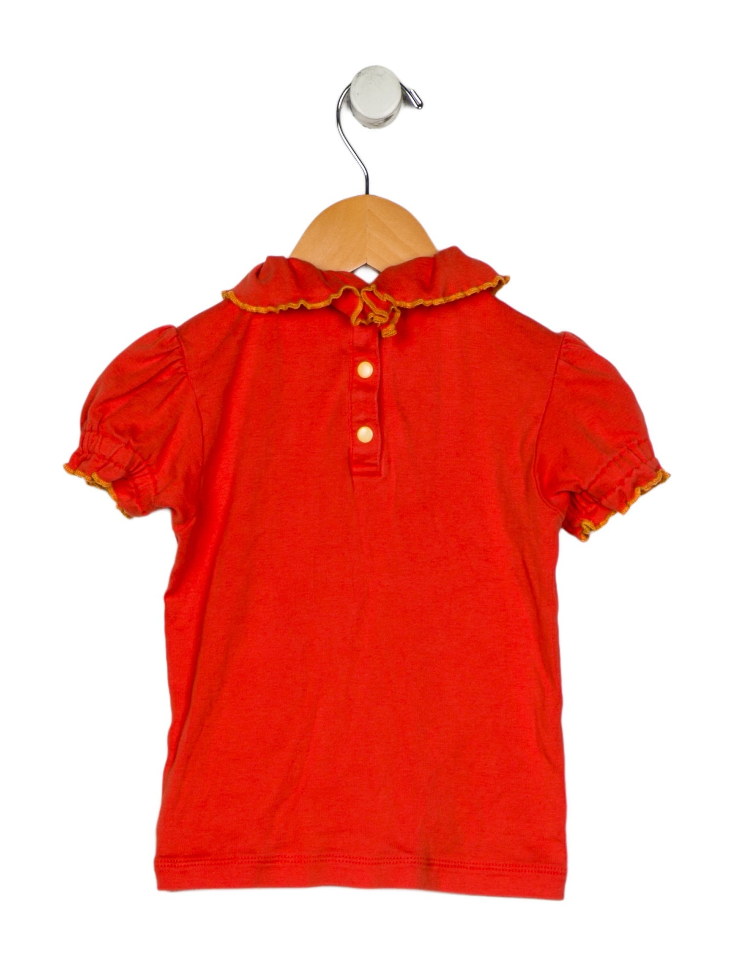 Misha and Puff Toddler Girls Ruffle Embellished Snap Closure Shirt