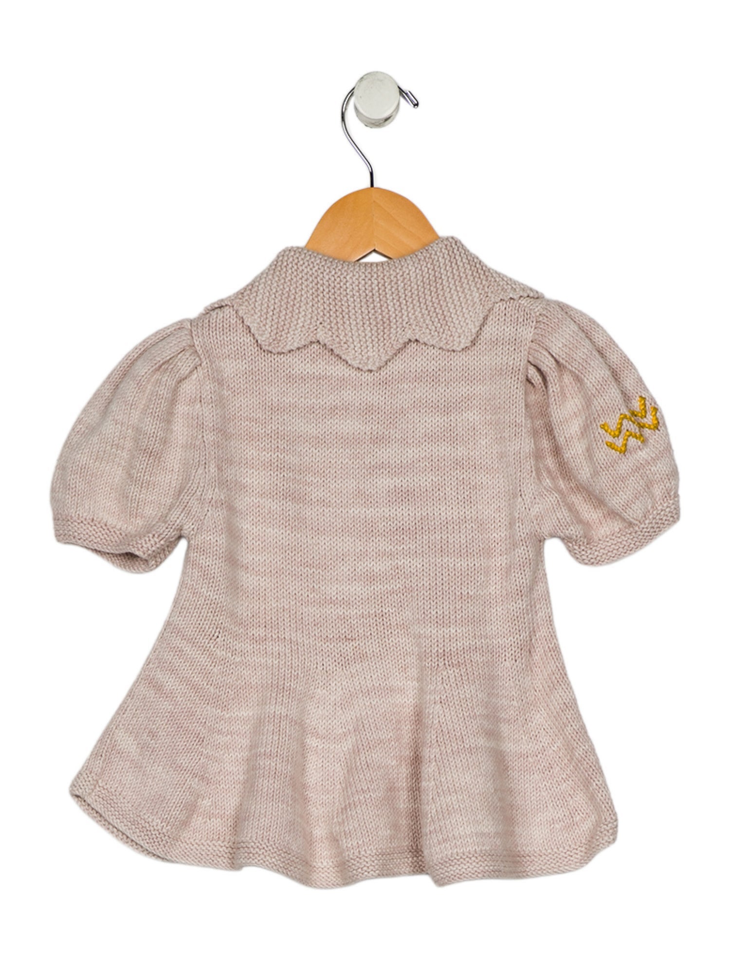 Misha and Puff Toddler Girls Knit Patterned Button Closure Shirt