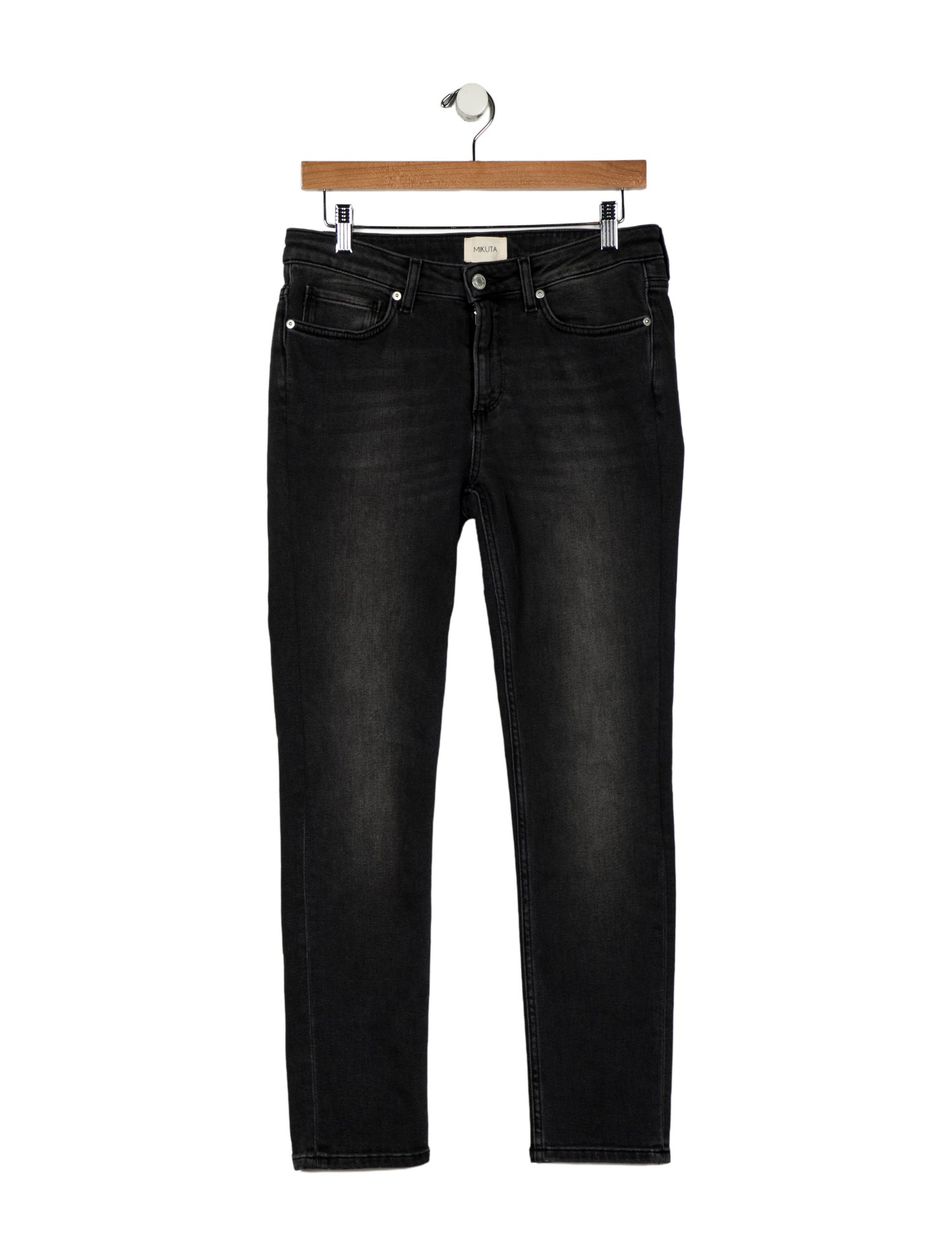 MIKUTA Mid-Rise Straight Leg Jeans