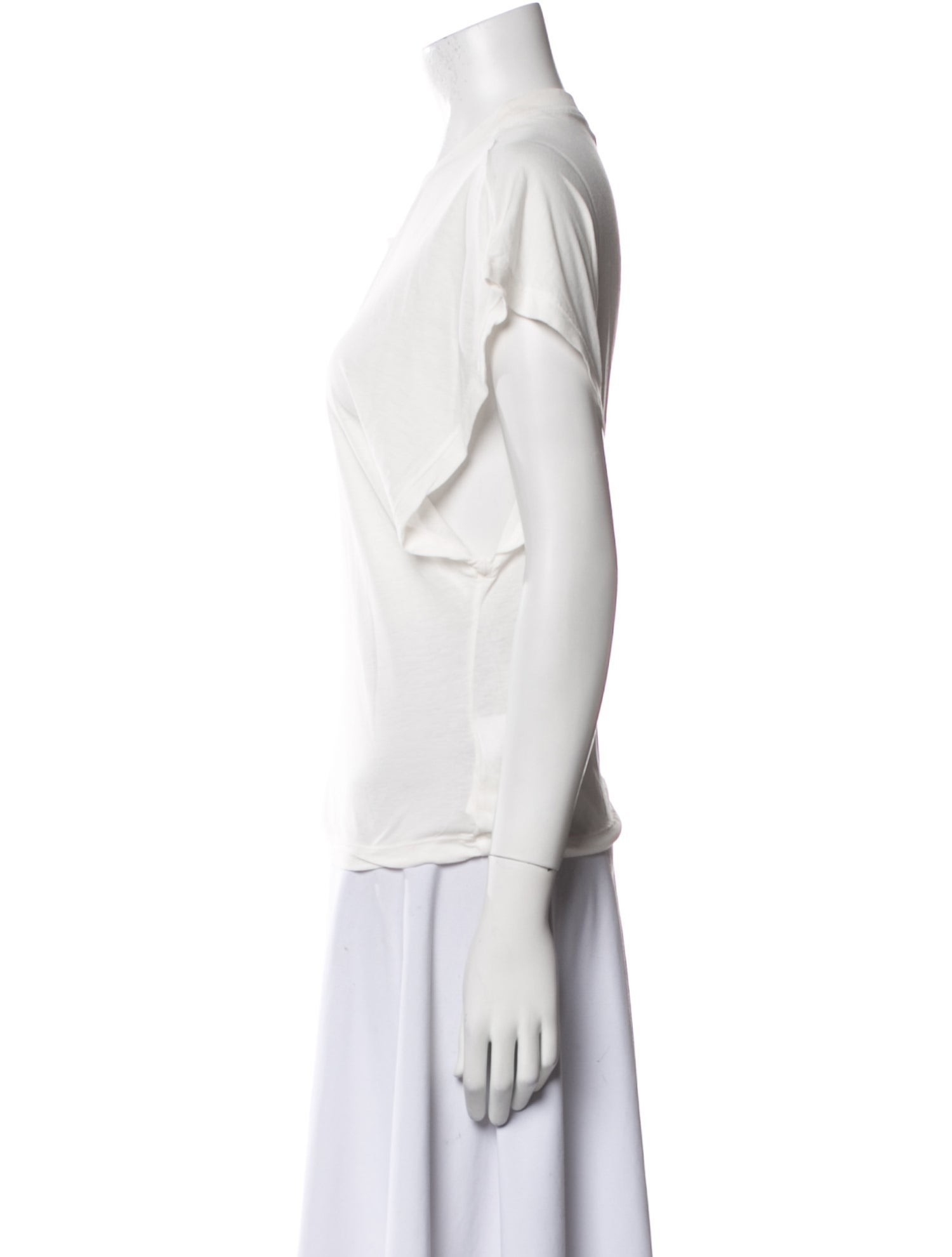 MIKUTA Bateau Neckline Short Sleeve T-Shirt