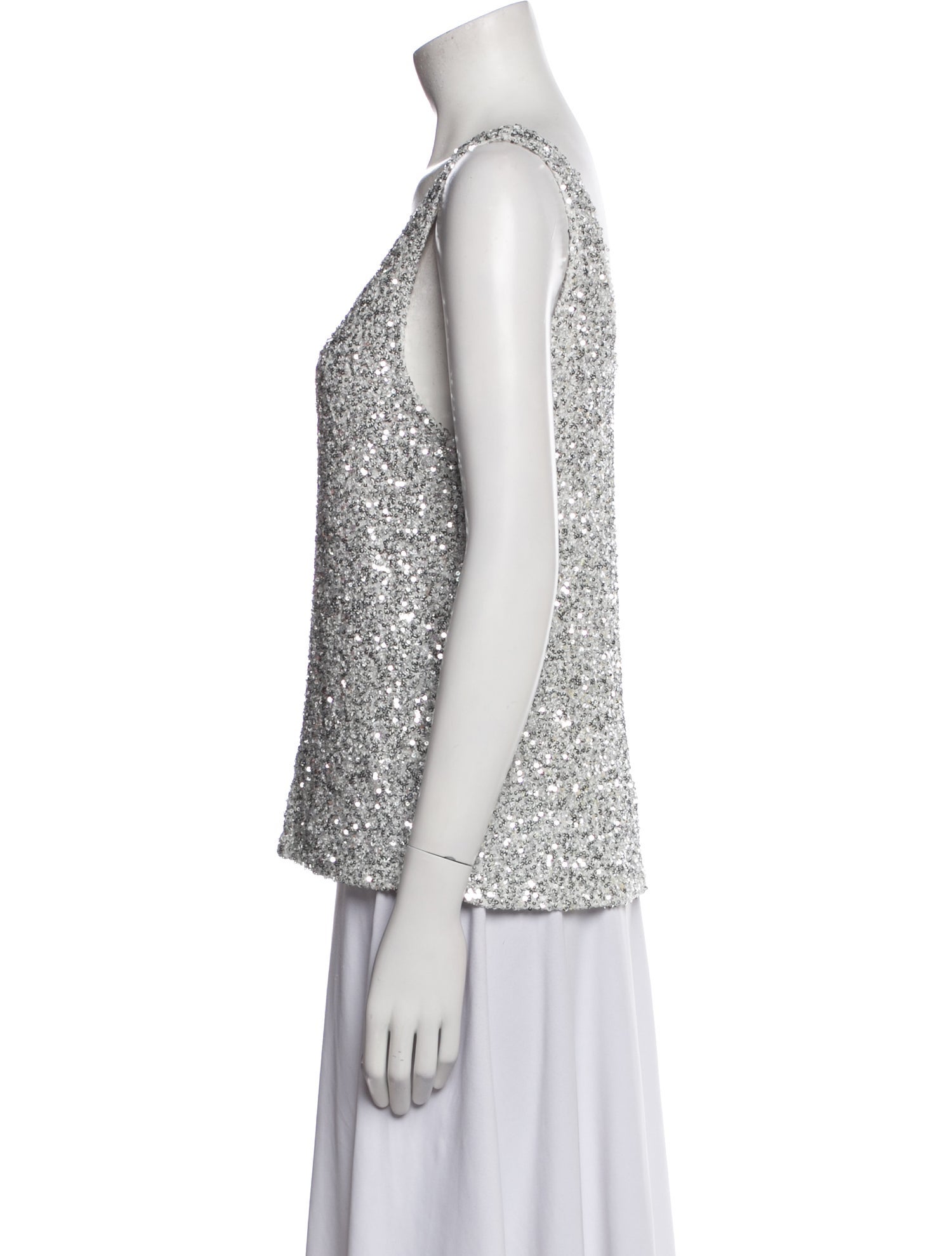 MIKUTA Scoop Neck Sleeveless Top