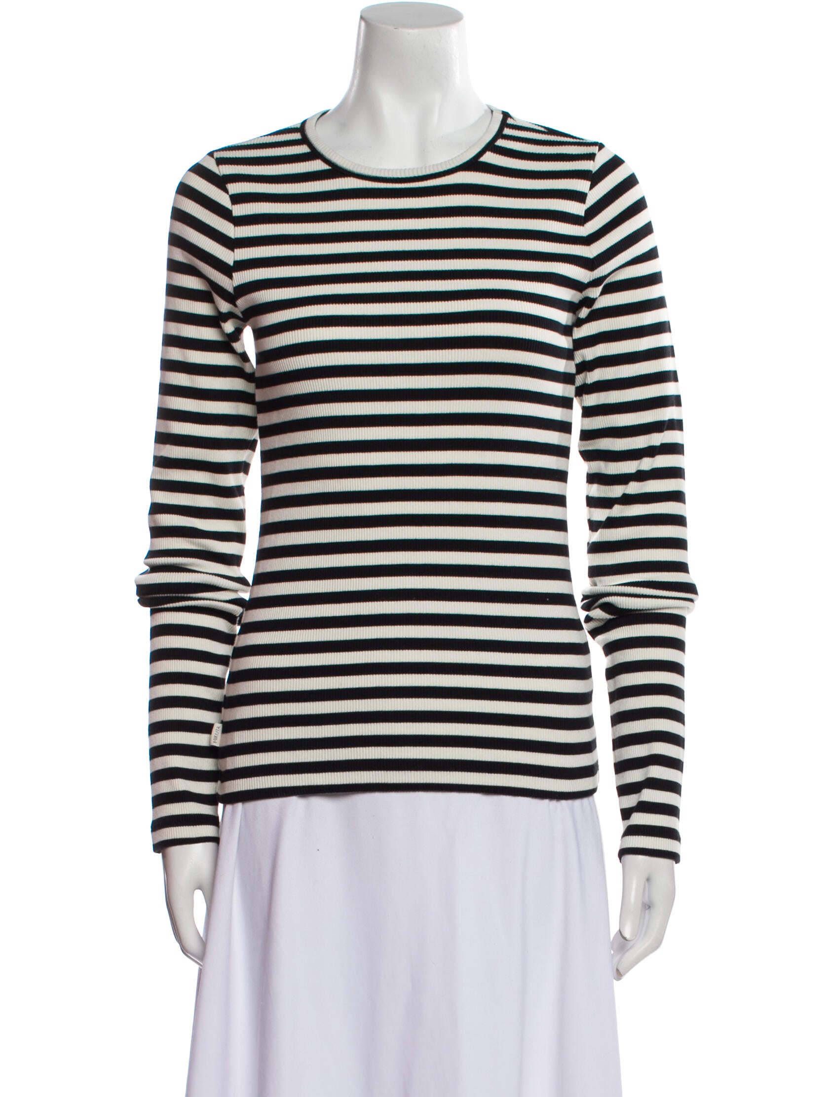 MIKUTA Striped Crew Neck Sweatshirt