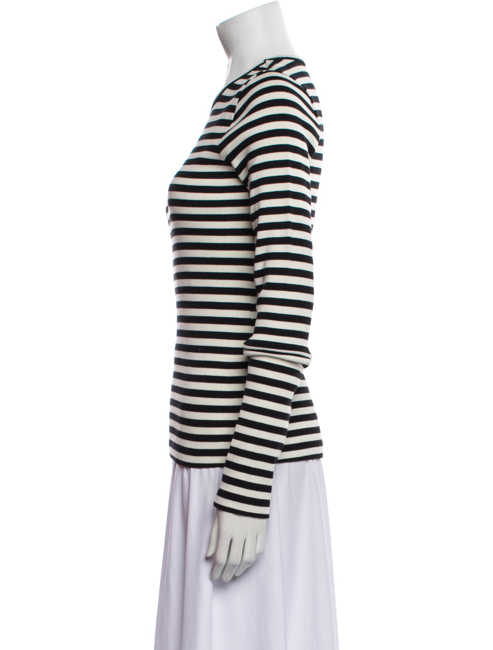 MIKUTA Striped Crew Neck Sweatshirt