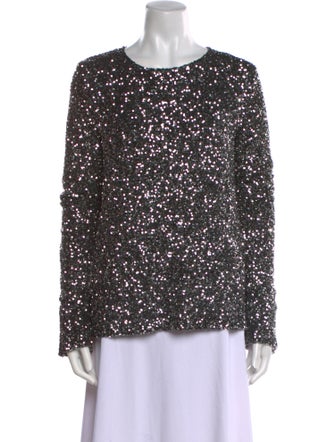 MIKUTA Printed Crew Neck Blouse