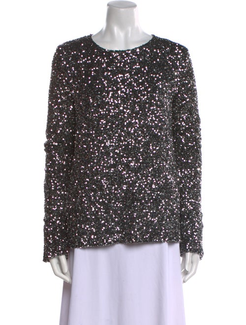 MIKUTA Printed Crew Neck Blouse