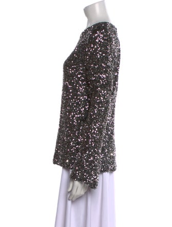 MIKUTA Printed Crew Neck Blouse