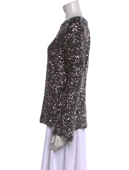 MIKUTA Printed Crew Neck Blouse