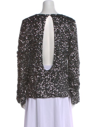 MIKUTA Printed Crew Neck Blouse