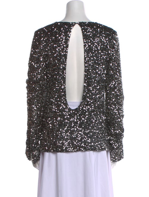 MIKUTA Printed Crew Neck Blouse