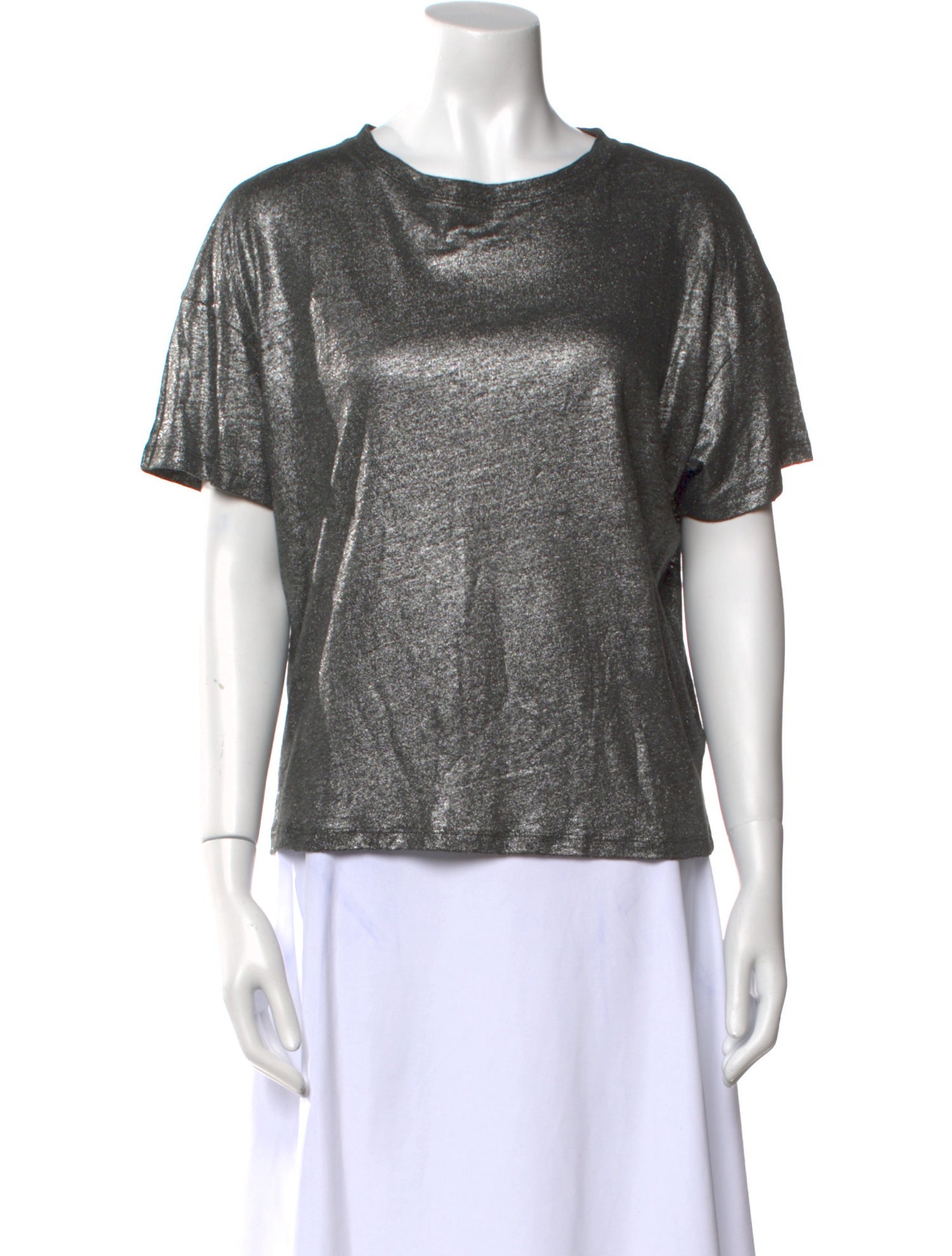 MIKUTA Linen Crew Neck T-Shirt