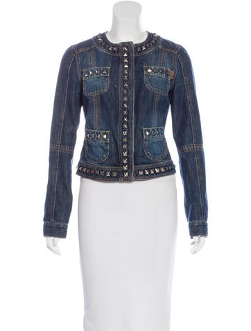 Moschino Jeans Embellished Denim Jacket