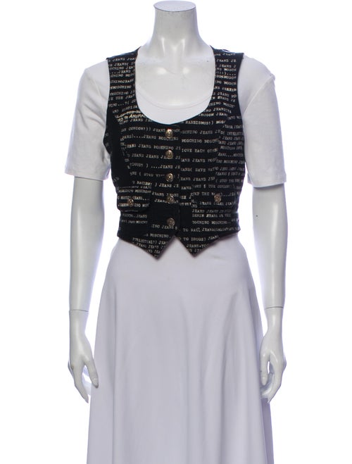 Moschino Jeans Printed Vest Black