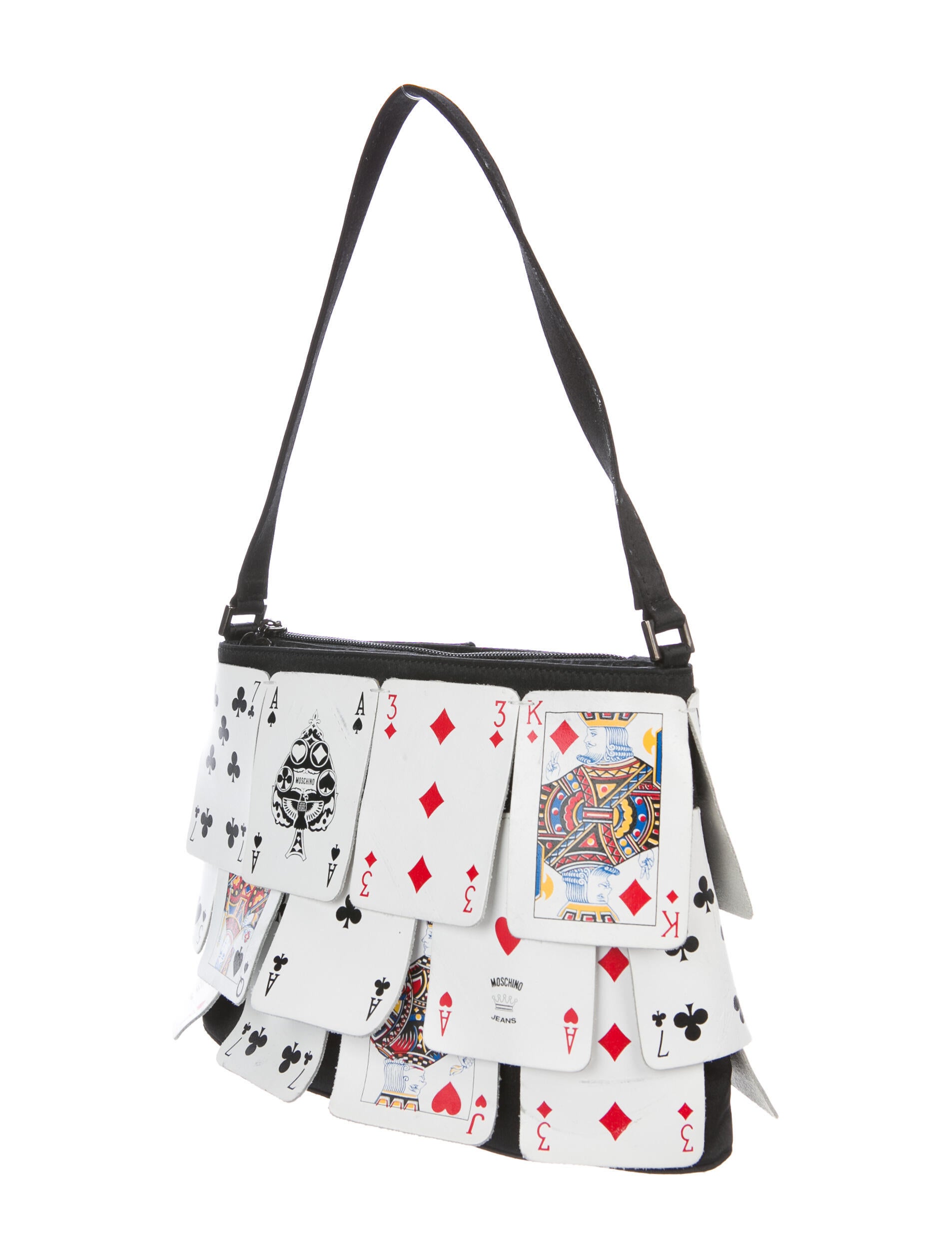 Moschino Jeans Playing Cards Shoulder Bag - Black Shoulder Bags