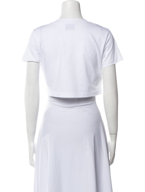 Moschino Jeans Graphic Print Crew Neck Crop Top